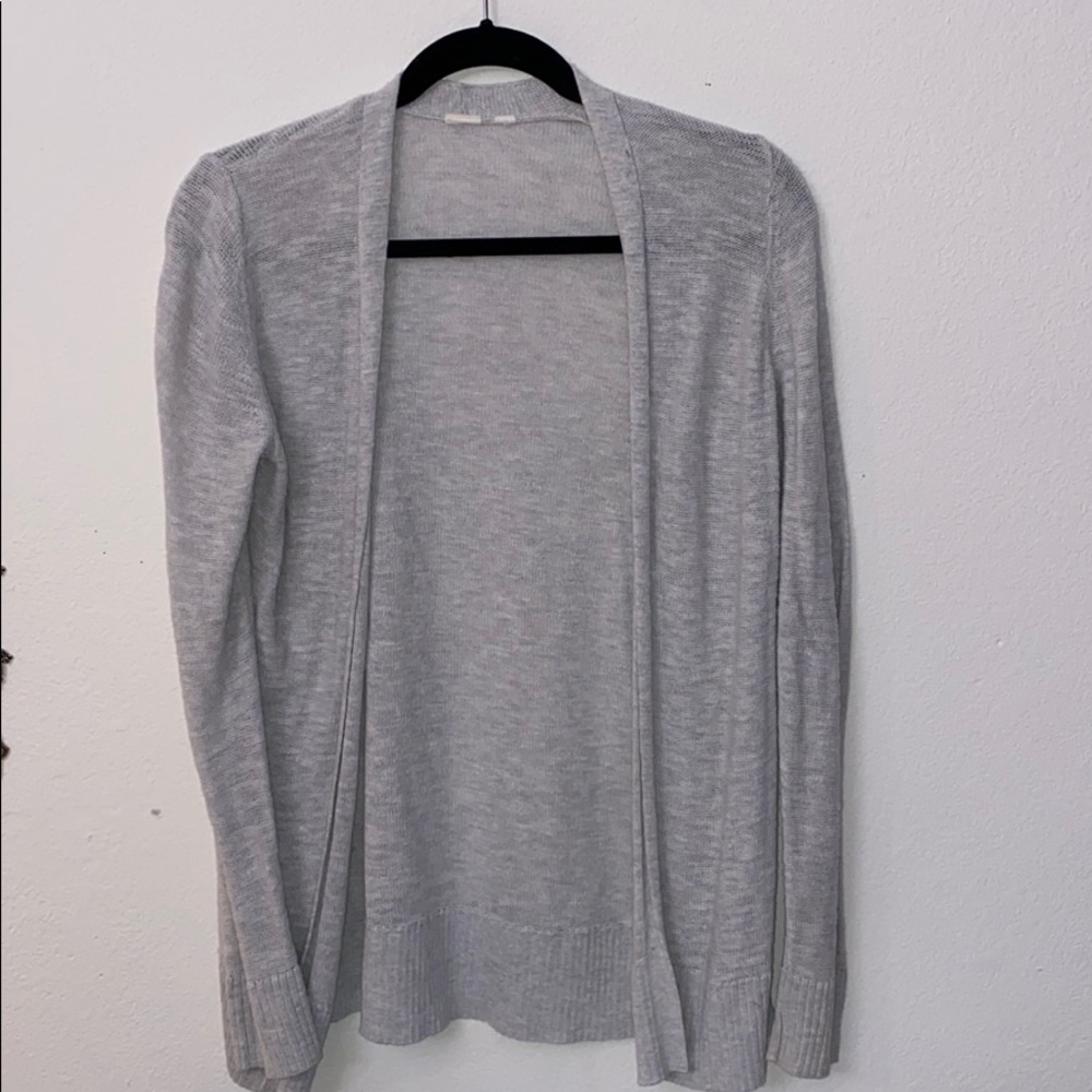 Cream/gray cardigan